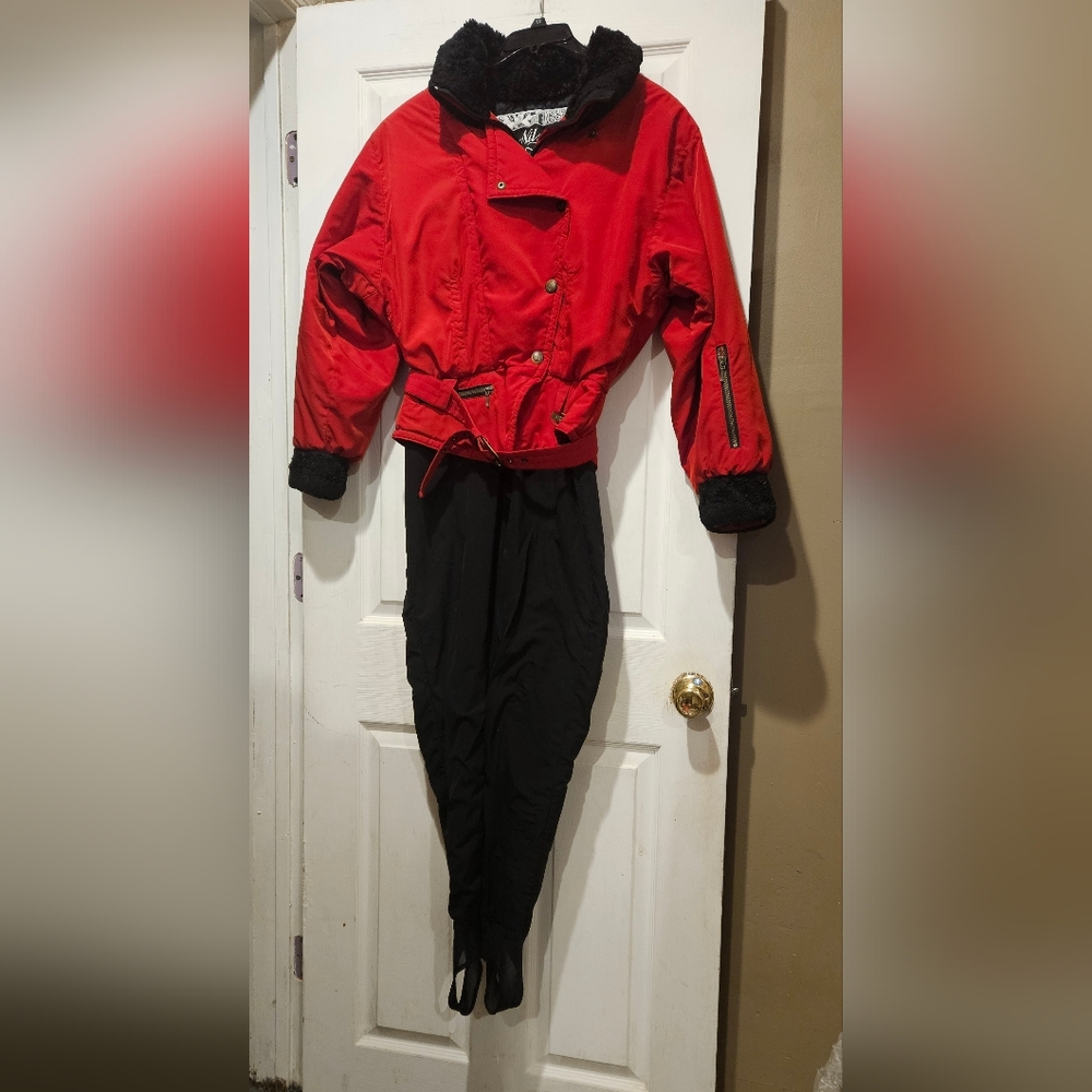 NILS SKI SUIT WITH FAUX FUR COLLAR